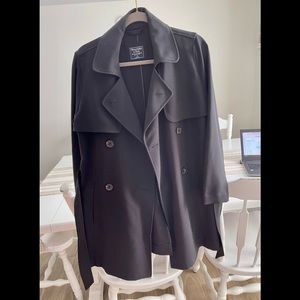 A&F Black trench coat